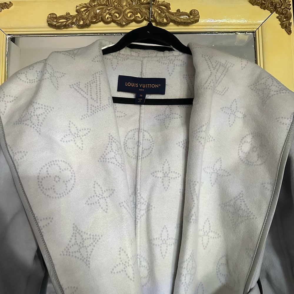 Louis Vuitton Gray Monogram Coat
